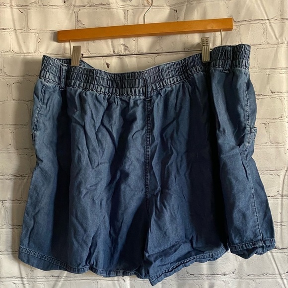 Gloria Vanderbilt Womens Plus Size 18 Elastic Drawstring Waist Denim Shorts - Picture 5 of 5